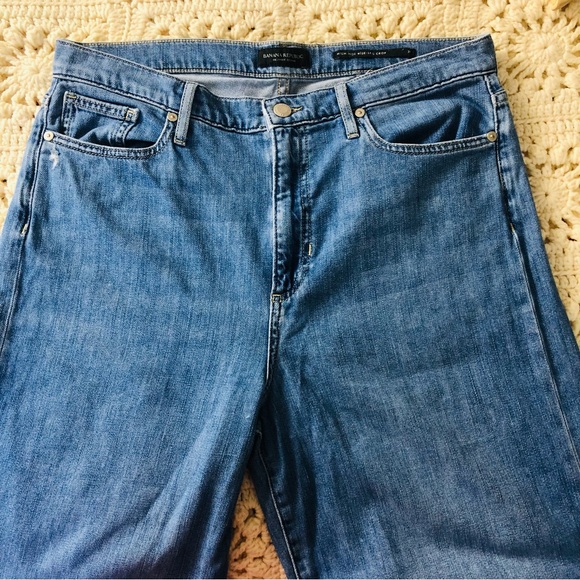 Banana Republic High Rise Wide Leg Crop Jeans Size 31 Raw Hem - Picture 4 of 9